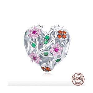 STERLING SILVER FLORAL CHARM